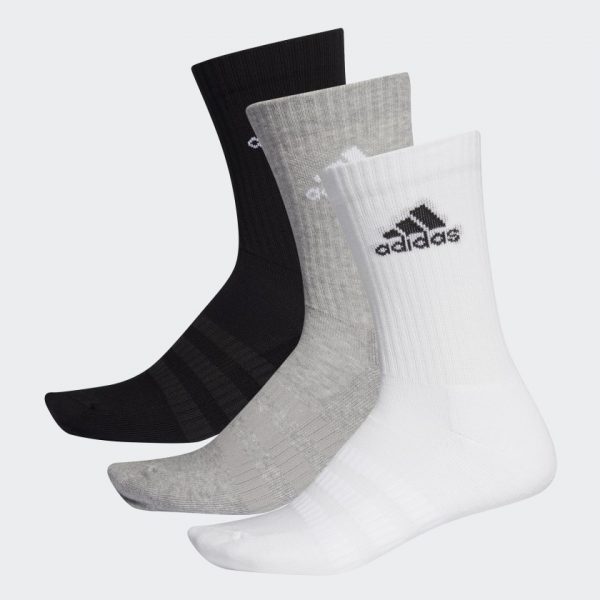 CUSHIONED CREW SOCKS 3 PAIRS